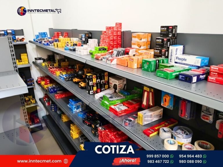 Góndolas metálicas para minimarket - Ferretería