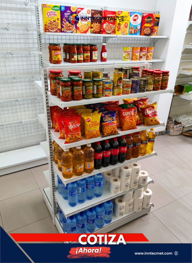 Góndola Metálica Doble Central - inntecmetal - 1