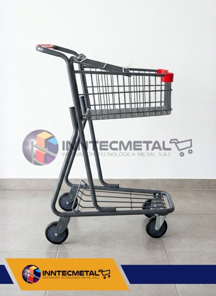 Coche Canastilla con Parrilla Rojo